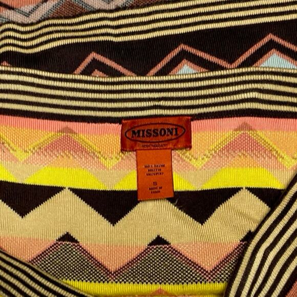 Y2K Missoni x Target Chevron Knit Mini Skirt Small (M Fit) Vintage - Picture 7 of 11